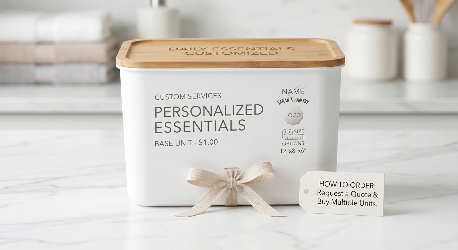 Custom Personalized Home & Daily Essentials (Base Payment Unit)